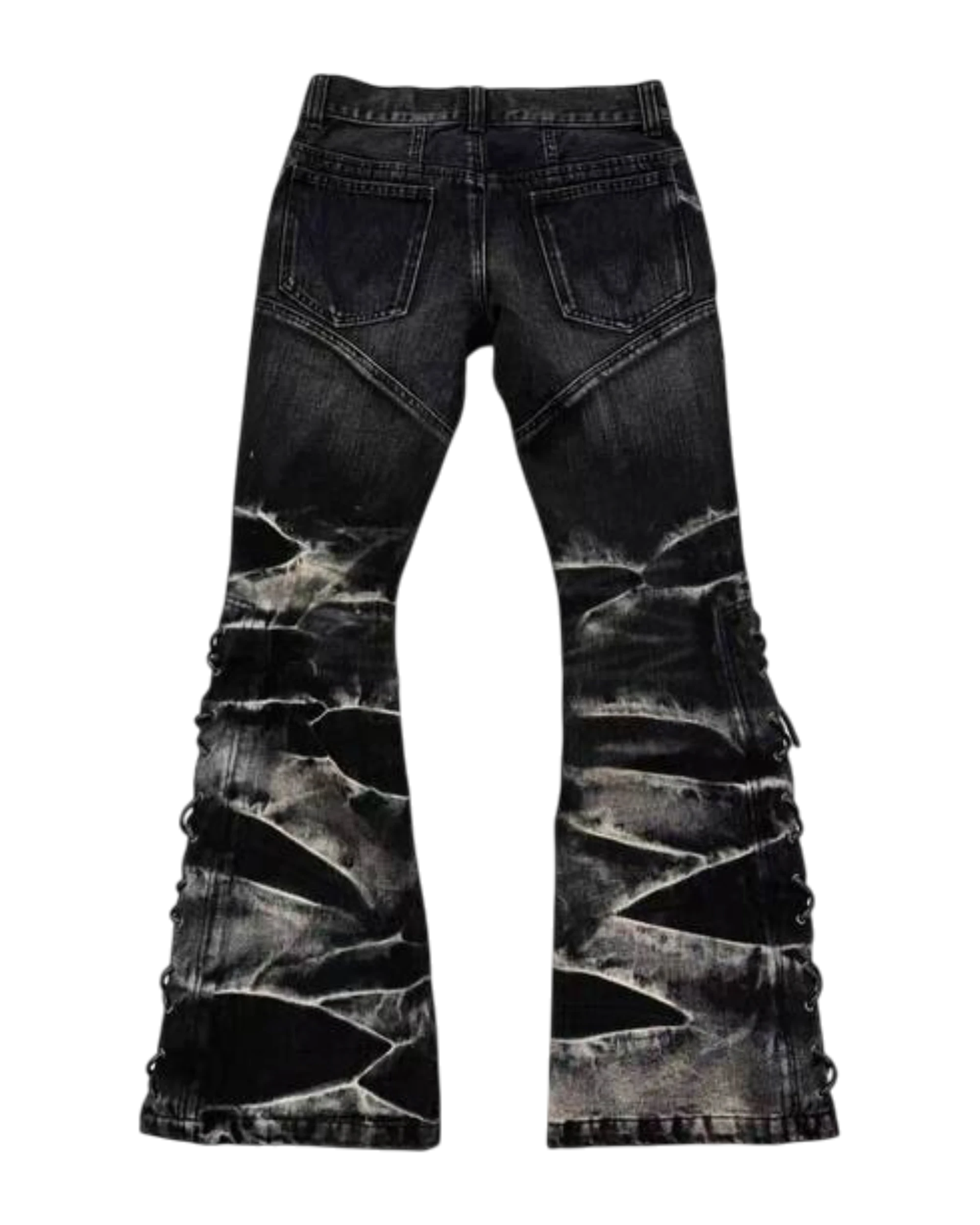 Tornado Mart Snake Lace Flared Jeans