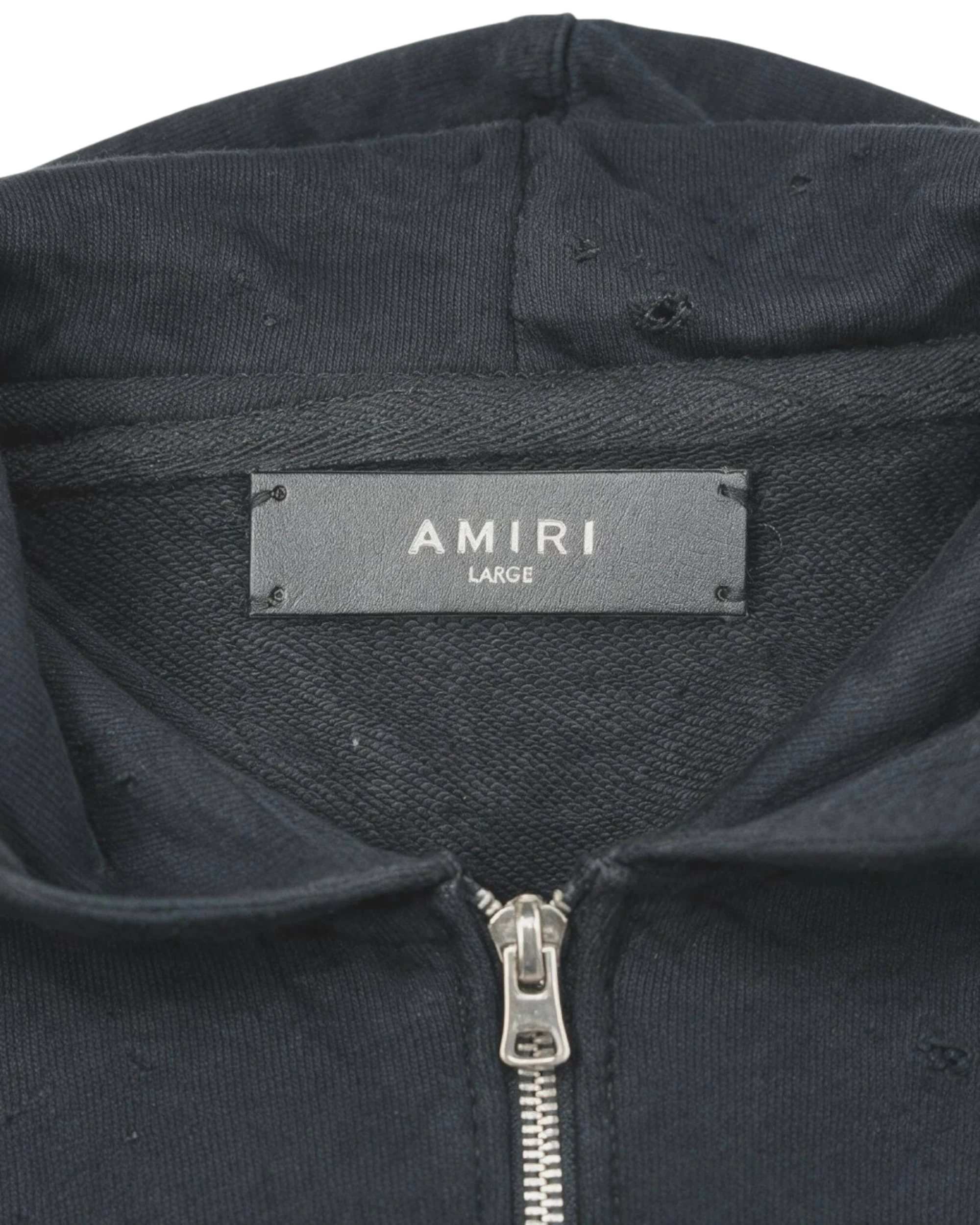 Amiri Shotgun Distressed Zip-Hoodie