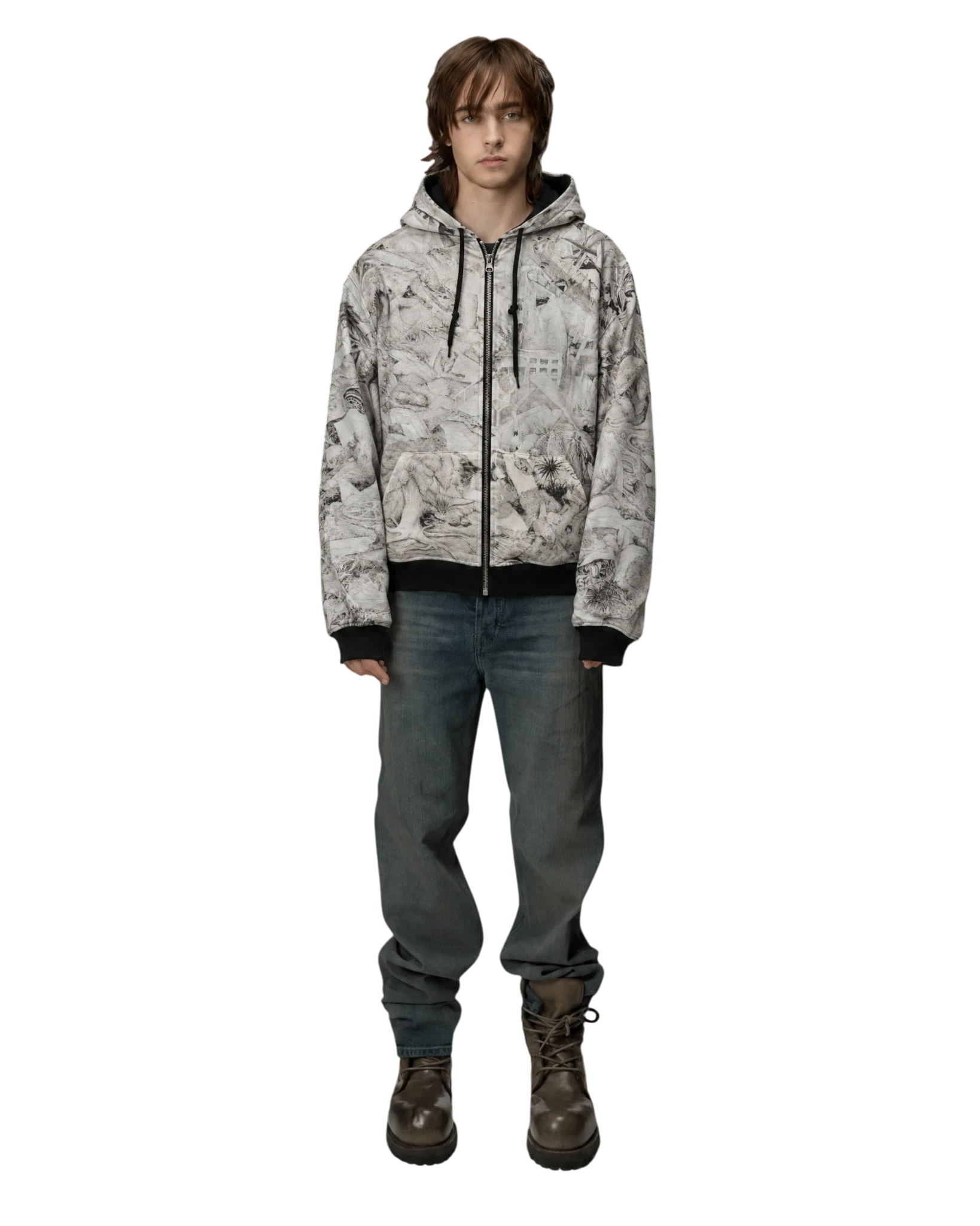 Undercover 08ss Double Sided Hoodie