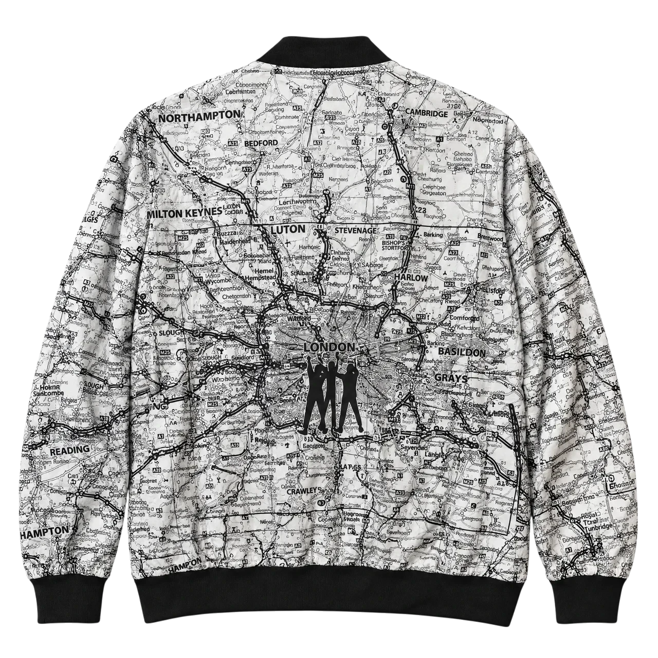 Number (N)ine SS04 London Map Zip-Hoodie