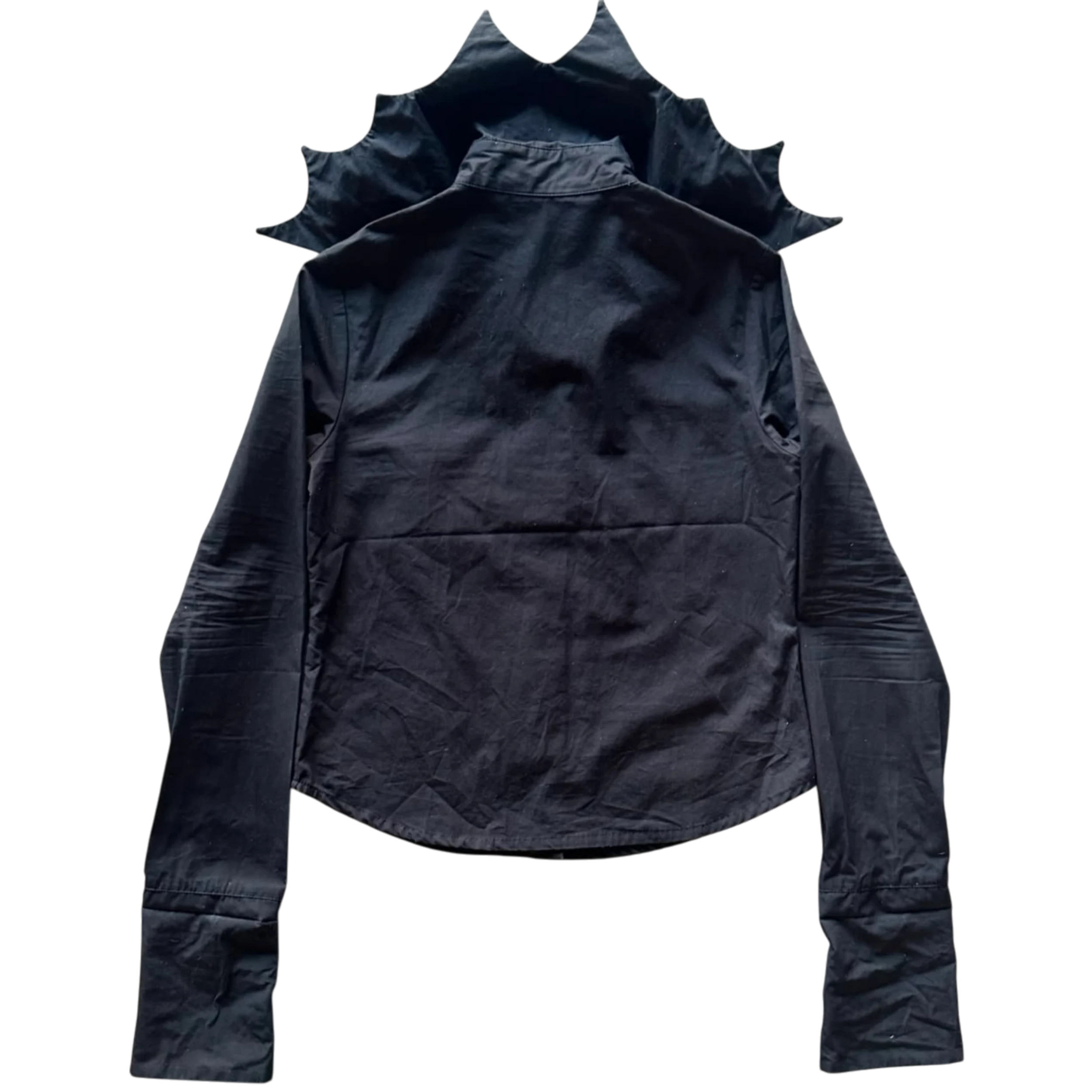 Black Peace Now 'Batwing Collar' Button Up