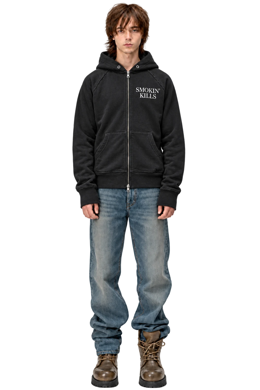 Hysteric Glamour Smokin Kills Zip-Hoodie