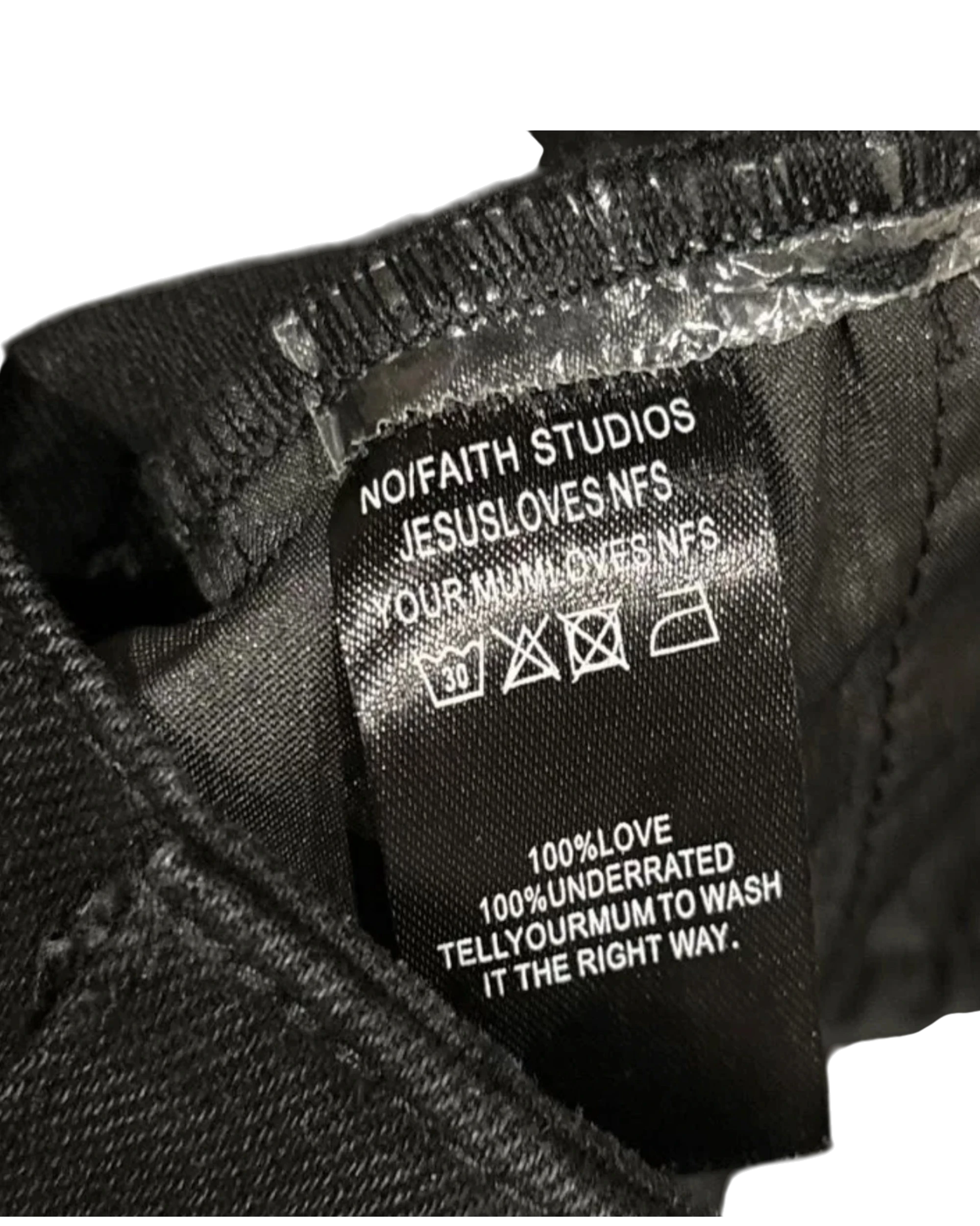No Faith Studios black dune baggy jeans