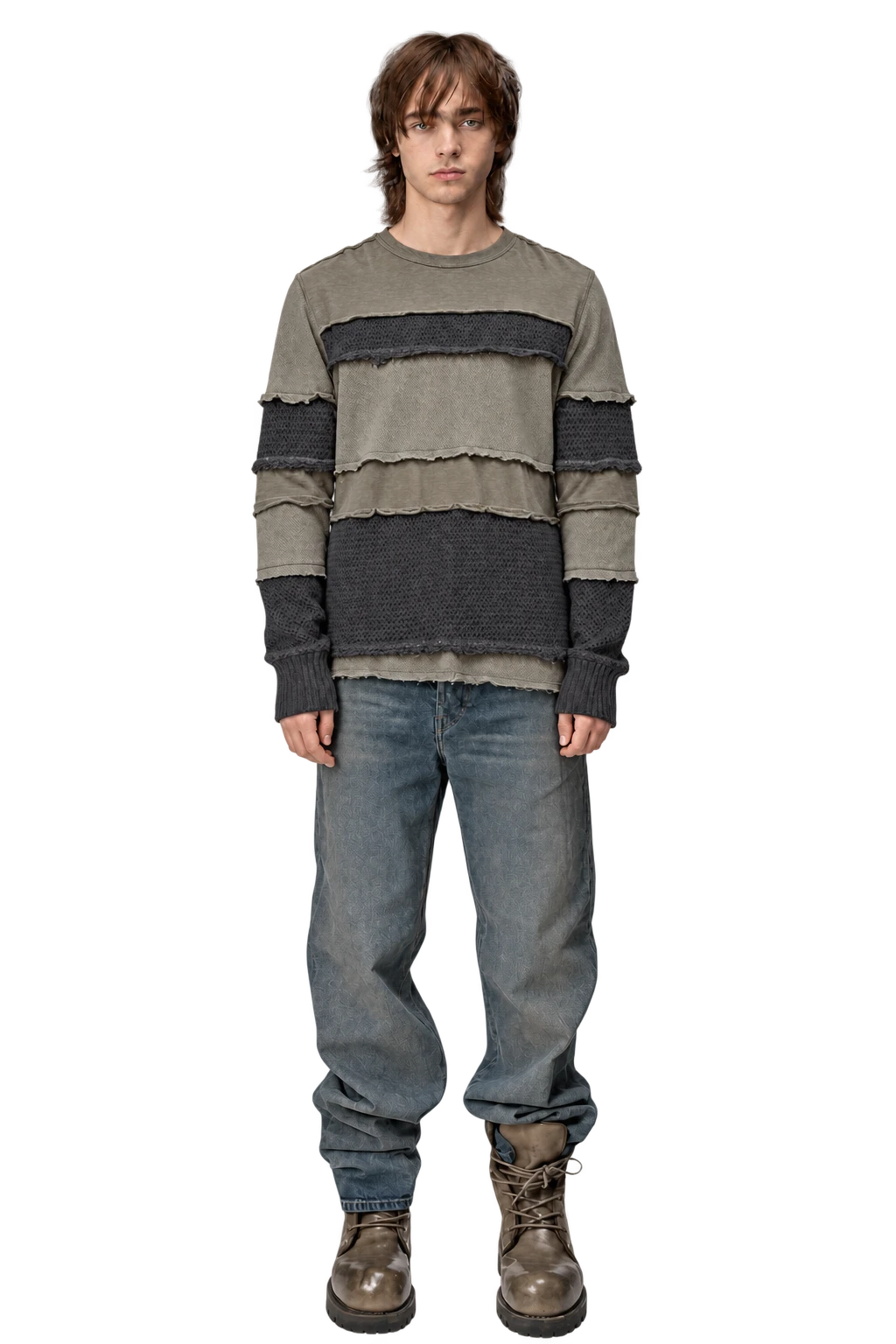 Undercover AW03 «Paper Doll» Layered Mesh Sweater