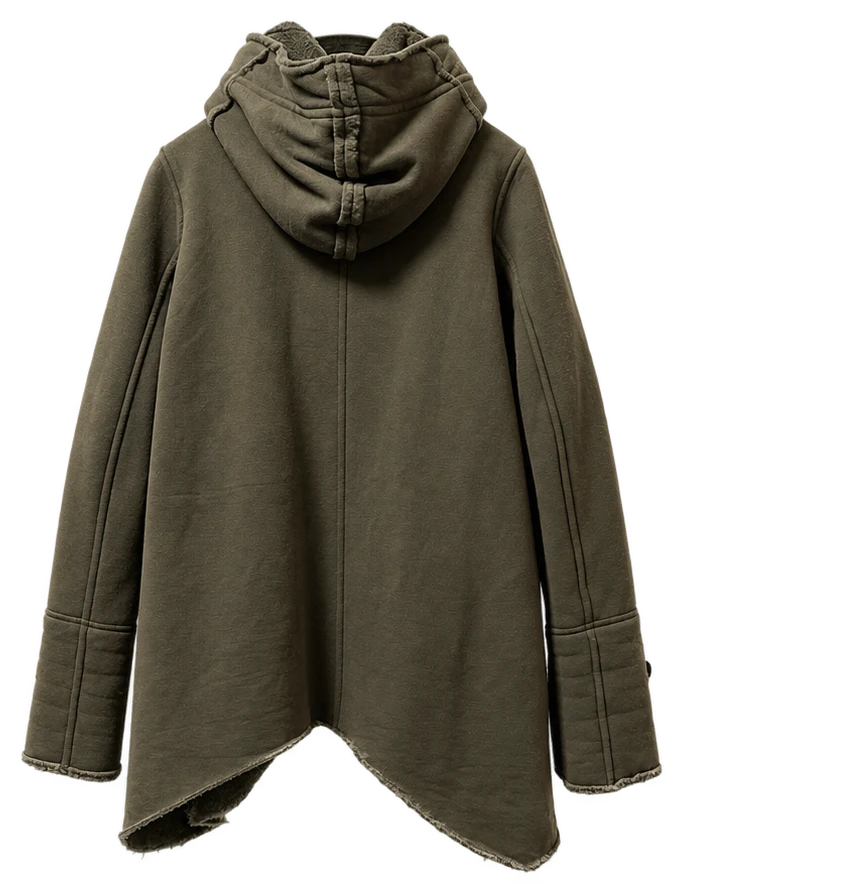 L.G.B. Asymmetric Fleece-Lined Wrap Hoodie