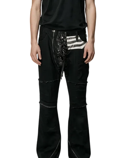 If Six Was Nine - Zebra Bone flared jeans